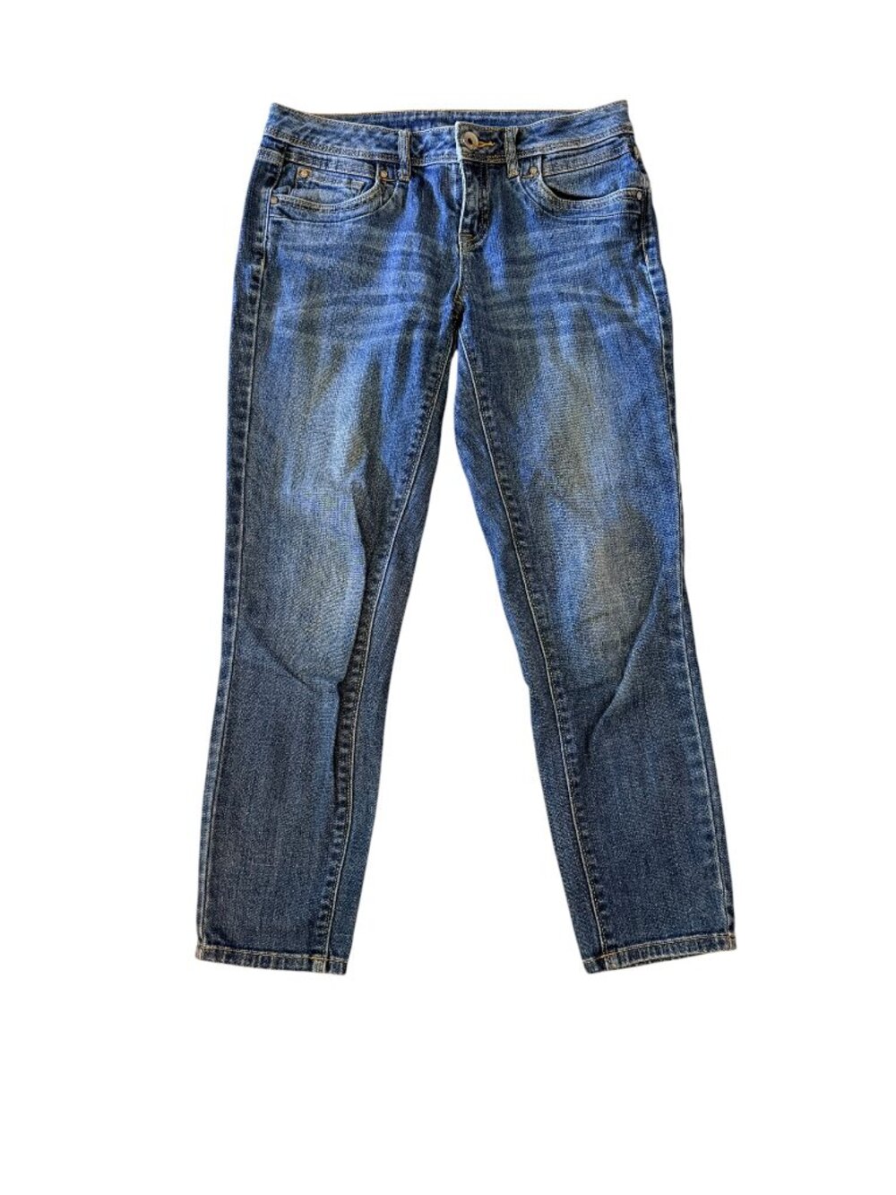 Women’s Size 2 Medium Wash Slim Straight Jeans – Stretch Denim